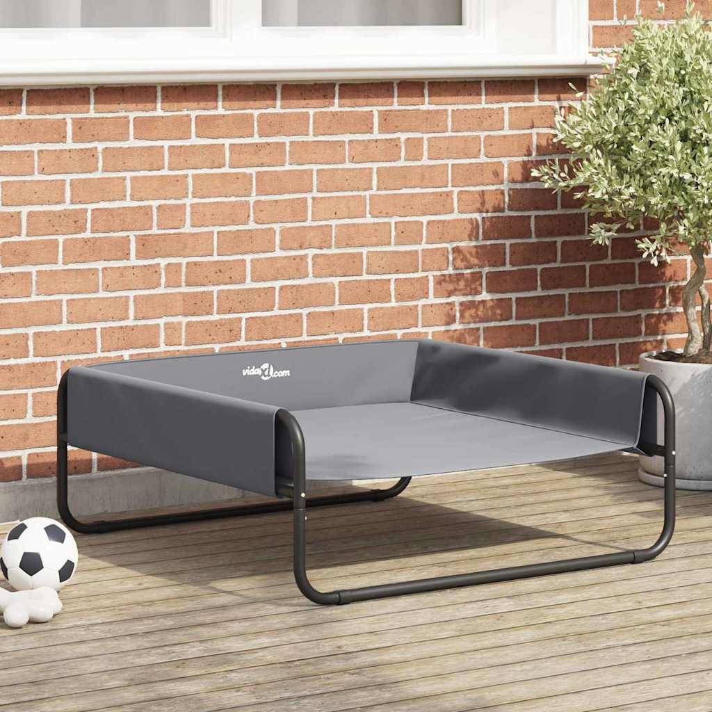 Lit pour chien surélevé en tissu Oxford pour jardin et maison Gris clair L – ComfortXL Pet Living - Image 1