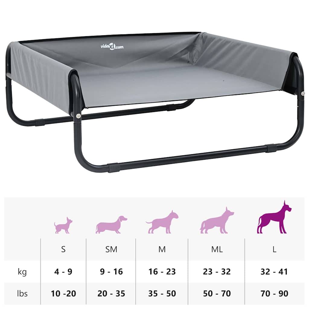 Lit pour chien surélevé en tissu Oxford pour jardin et maison Gris clair L – ComfortXL Pet Living - Image 10