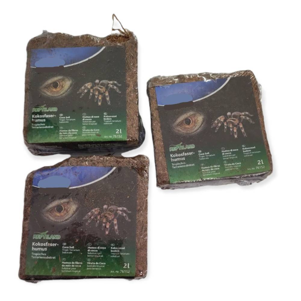 2 litres X3 de fibres de noix de coco compressé reptiles et amphibiens. - Imagen 5