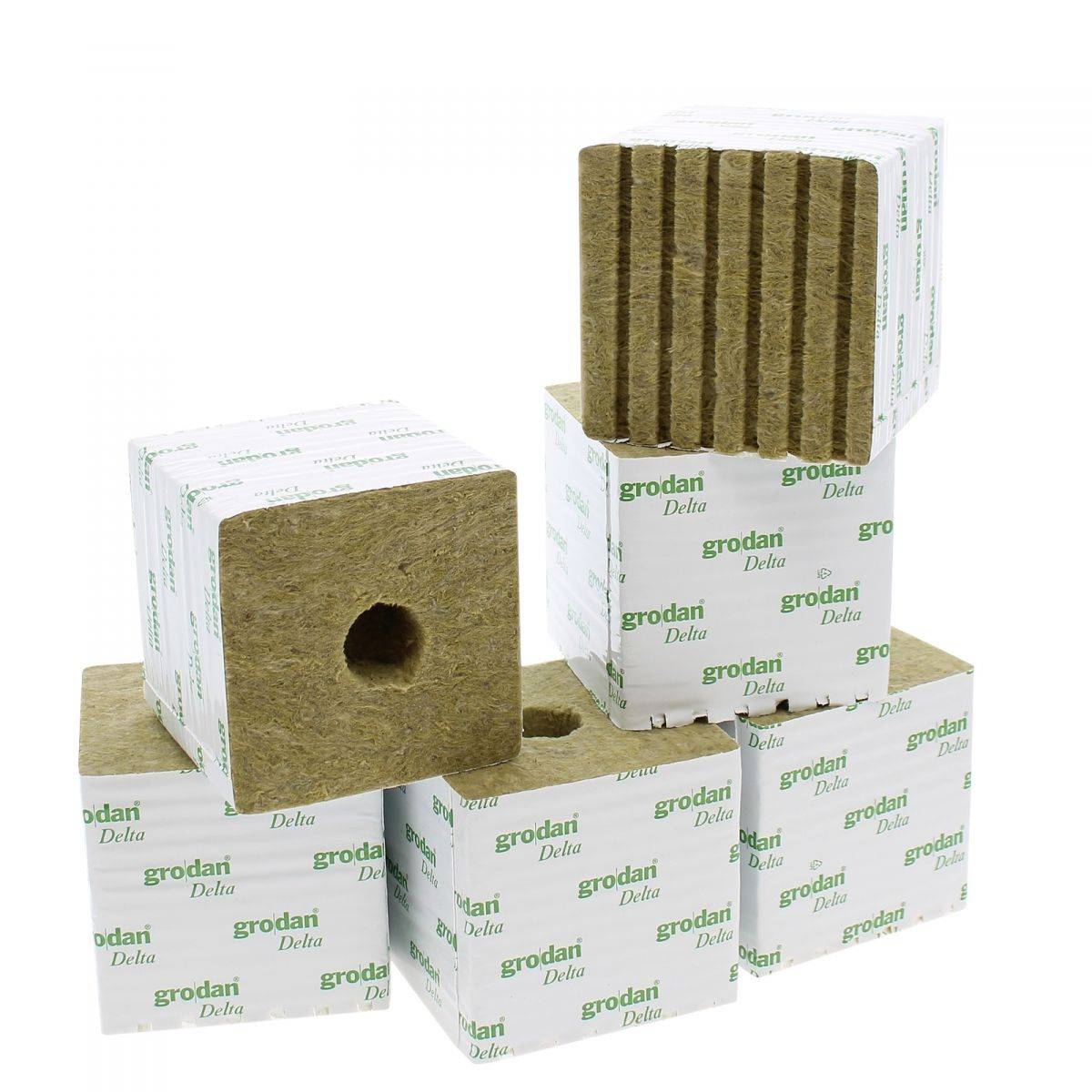 Carton de 48 blocs GRODAN Delta 15x15cm - Trou 4 cm - Image 2