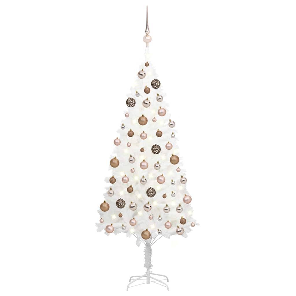 ComfortXL - Sapin de Noël Artificiel Complet PE avec LED pour Fêtes Blanc 120 cm – ComfortXL Outdoor Living - Image 1