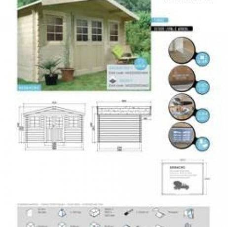 Abri de jardin DOLE en bois 10 m², Toiture Toit standard (roofing), Plancher Oui - Imagen 5