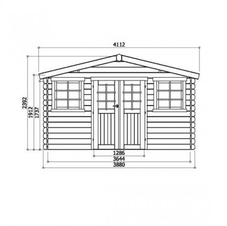 Abri de jardin DOLE en bois 10 m², Toiture Toit standard (roofing), Plancher Oui - Imagen 2