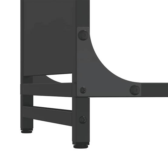 Grand Range-bûches Acier pour Cheminée Intérieur Design moderne Noir 90cm – ComfortXL Outdoor Living - Image 8