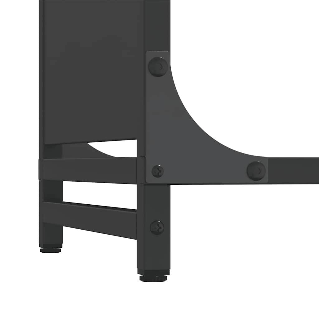 Grand Range-bûches Acier pour Cheminée Intérieur Design moderne Noir 90cm – ComfortXL Outdoor Living - Image 8