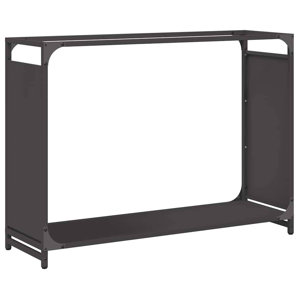 Grand Range-bûches Acier pour Cheminée Intérieur Design moderne Noir 90cm – ComfortXL Outdoor Living - Image 2