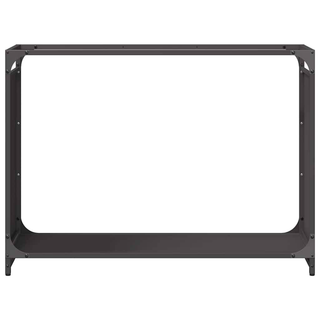 Grand Range-bûches Acier pour Cheminée Intérieur Design moderne Noir 90cm – ComfortXL Outdoor Living - Image 5