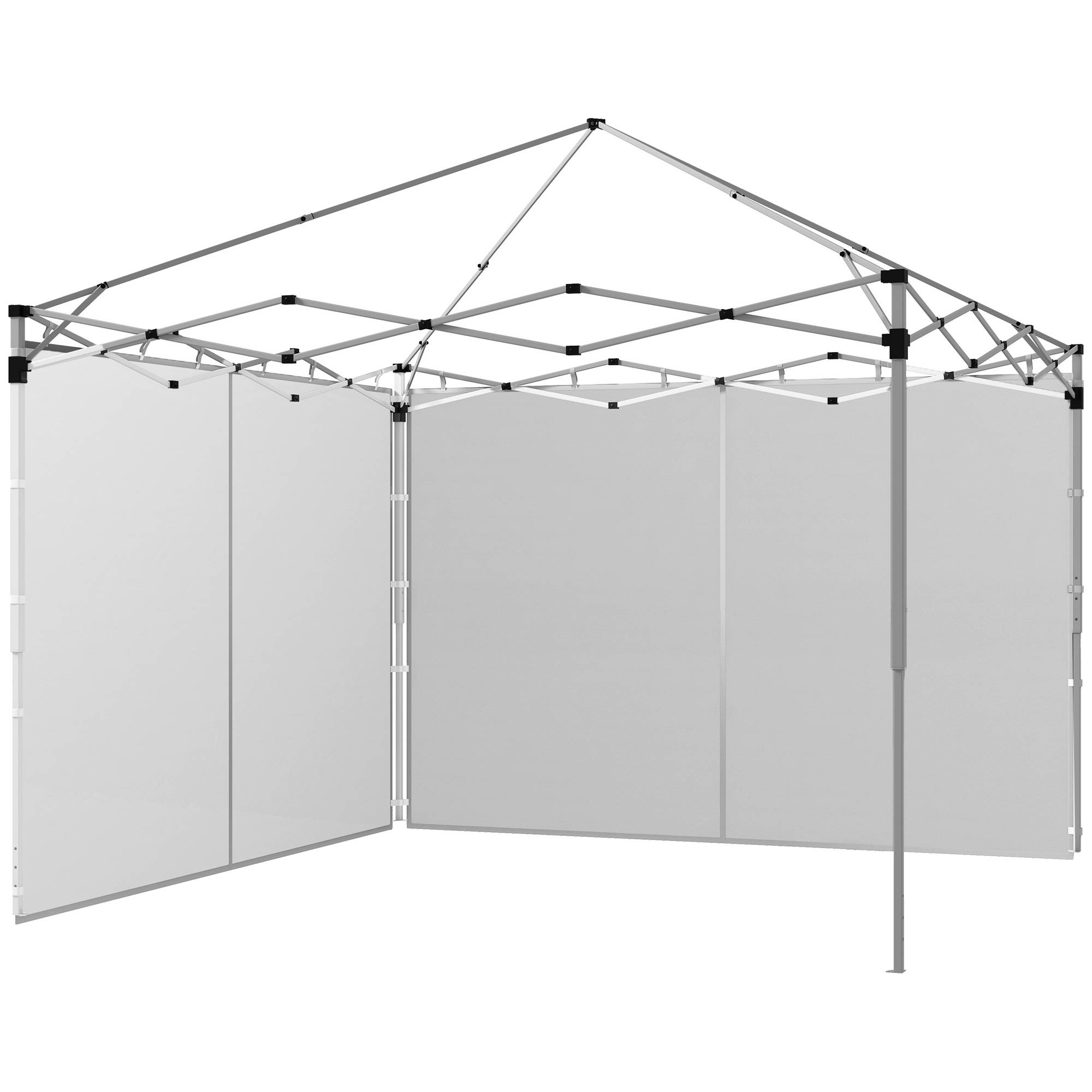 ComfortXL - Panneaux latéraux tissu Oxford tonnelle remplacement jardin abri imperméable 295x195cm blanc - ComfortXL Outdoor Living - Image 2