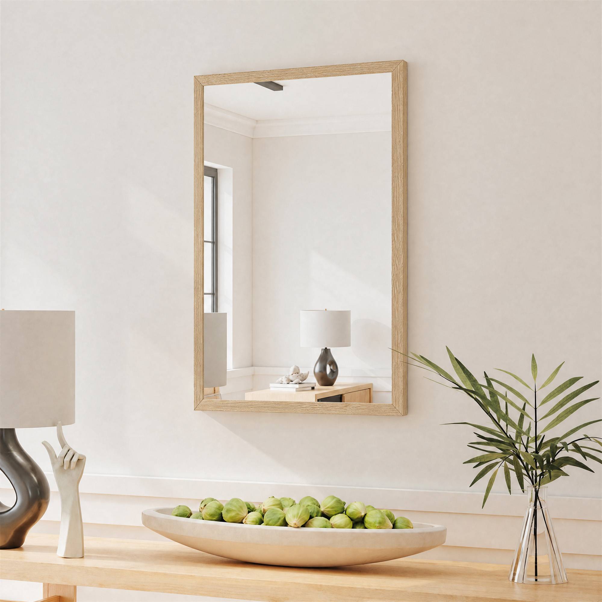 Sans Marque - Miroir mural 40x60 cm miroir décoratif suspendre montage facile vis incluses - Image 4