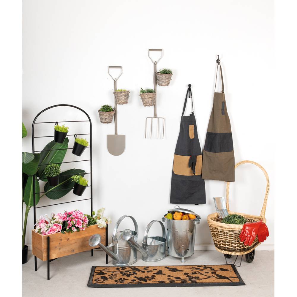 Aubry Gaspard - Porte-pots mural en éclisse teintée et métal Lot de 2 - Imagen 3