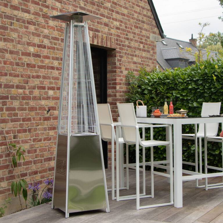 Chauffe terrasse à gaz 10000 W inox hexagonal ASTRA