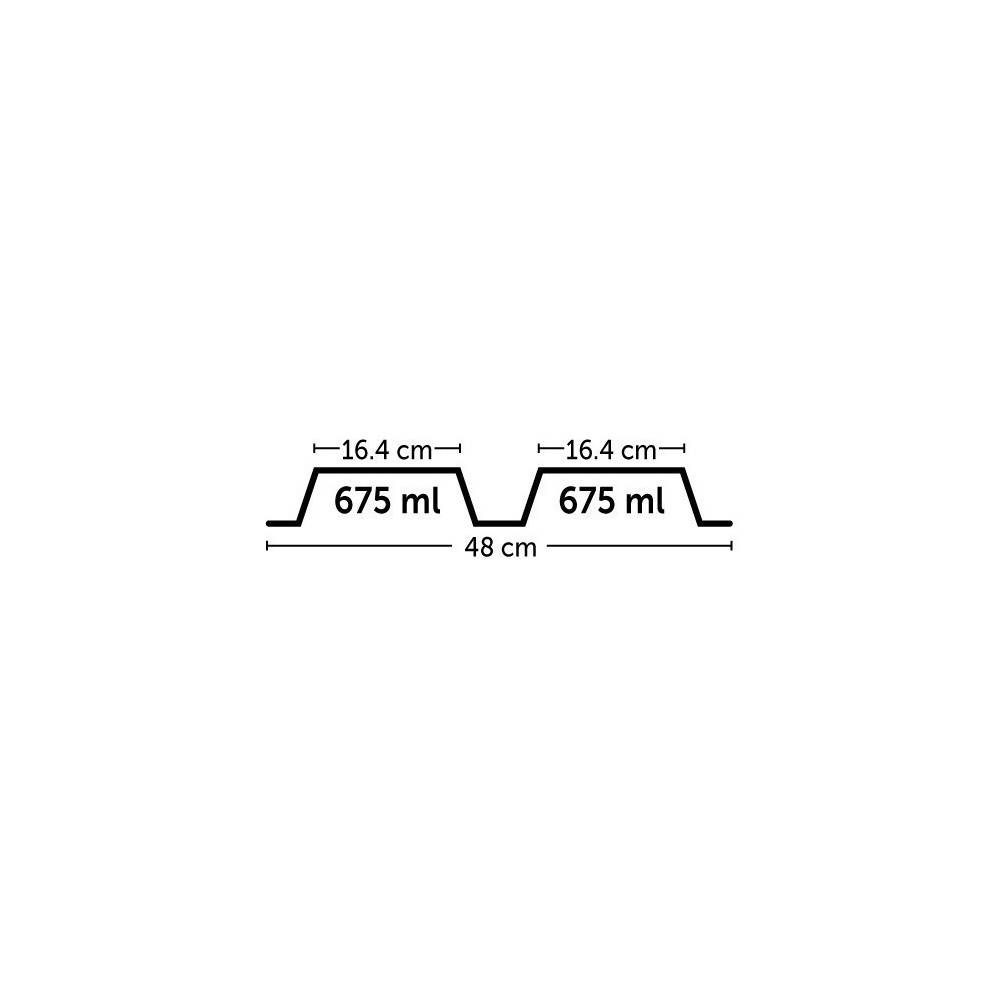 Gamelle double surélevé, 2 x 675 ml, longueur 48 cm, hauteur 17 cm, pour chien - Imagen 6