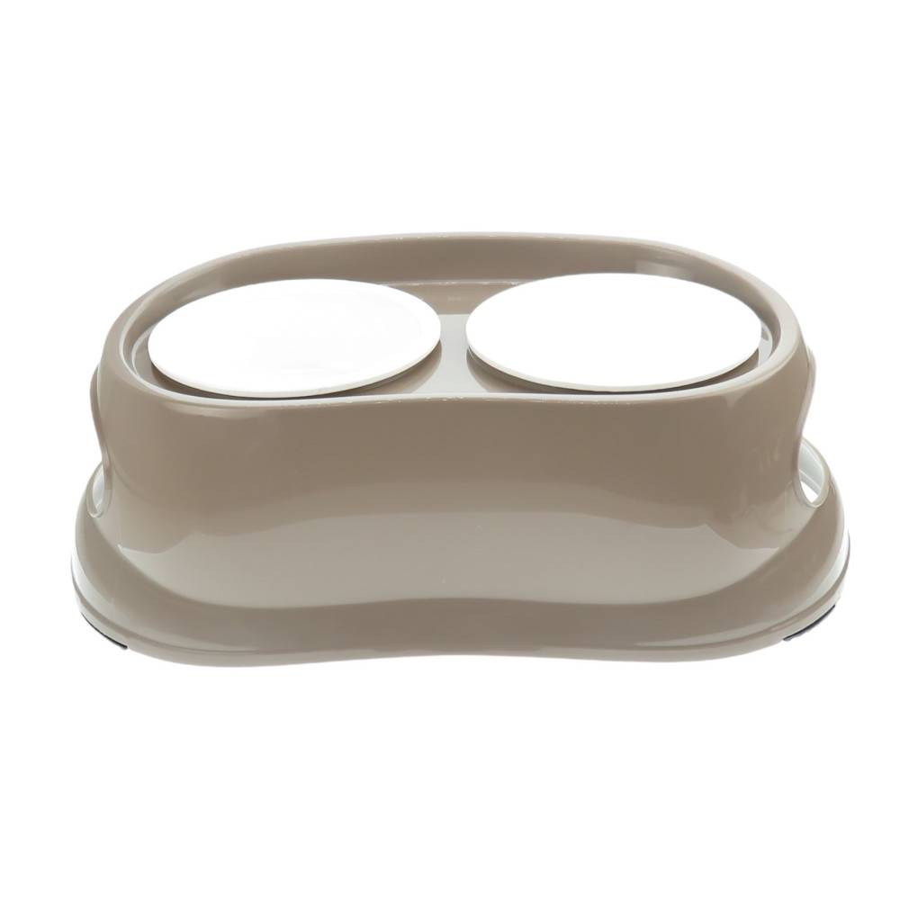 Gamelle double surélevé, 2 x 675 ml, longueur 48 cm, hauteur 17 cm, pour chien - Imagen 1