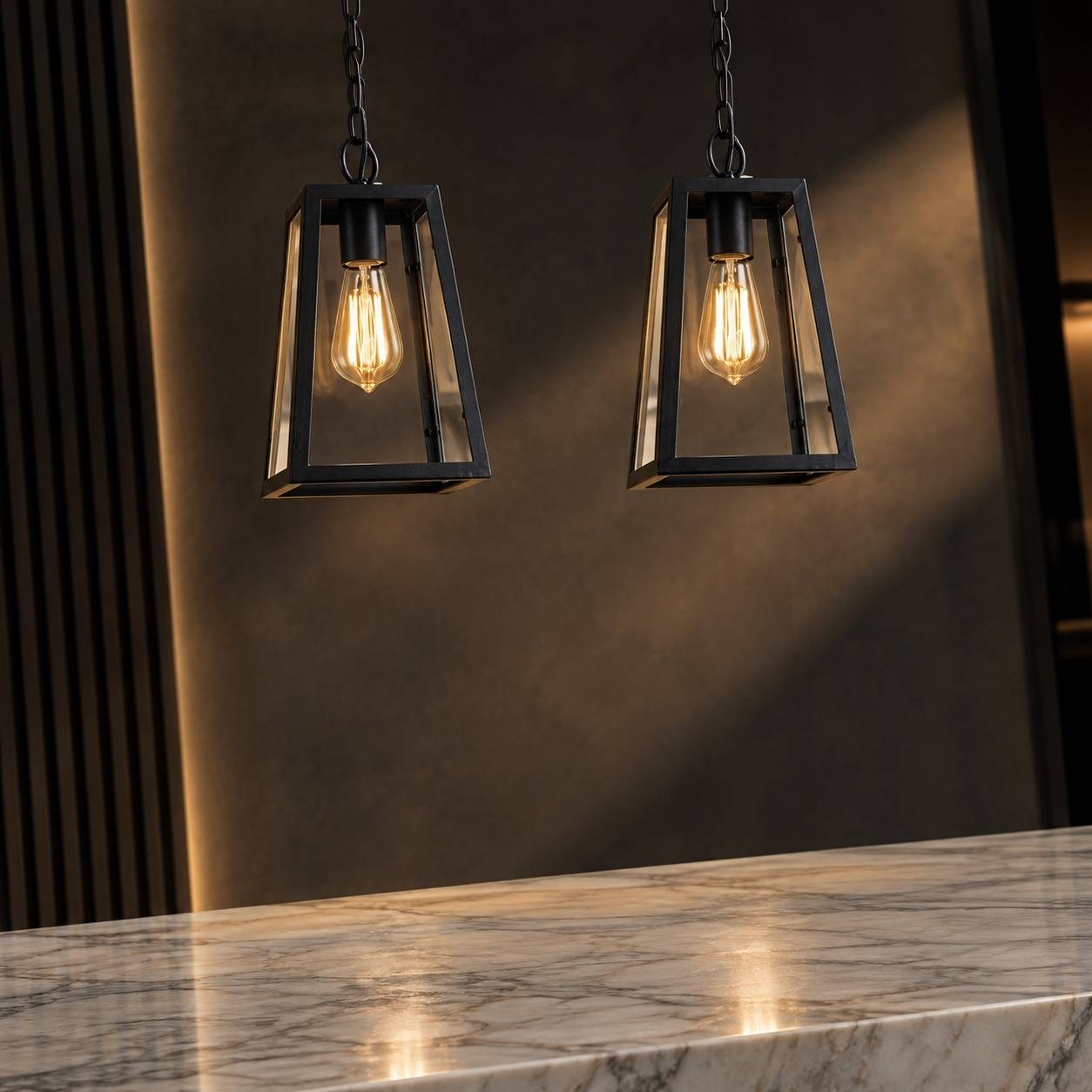 Suspension Industrielle Vintage Fer Noir pour Extérieur - Image 3