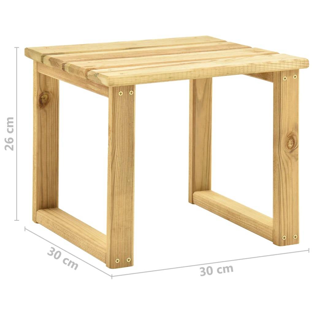 Bain de soleil - Transat - Chaise longue avec table et coussin Pin imprégné - MEUBLE PRO - Image 9