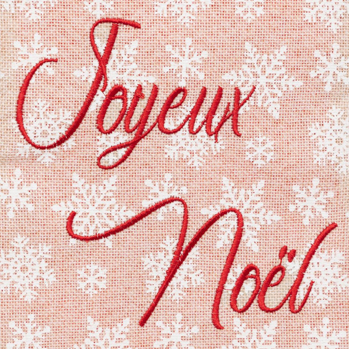 Fééric Lights & Christmas - Déco de Noël Botte grand modèle Joyeux Noël H 45 cm - Imagen 2