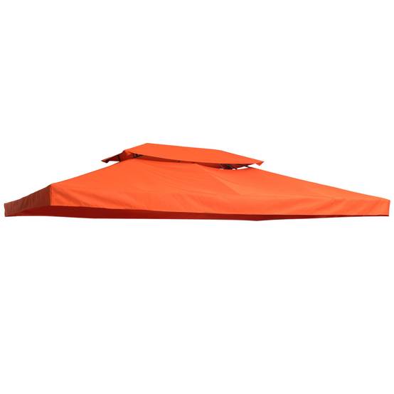 Toit de rechange pour pavillon de jardin polyester café 300 x 400 x 20 cm - PANGIVO - Image 2