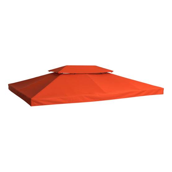Toit de rechange pour pavillon de jardin polyester café 300 x 400 x 20 cm - PANGIVO - Image 1