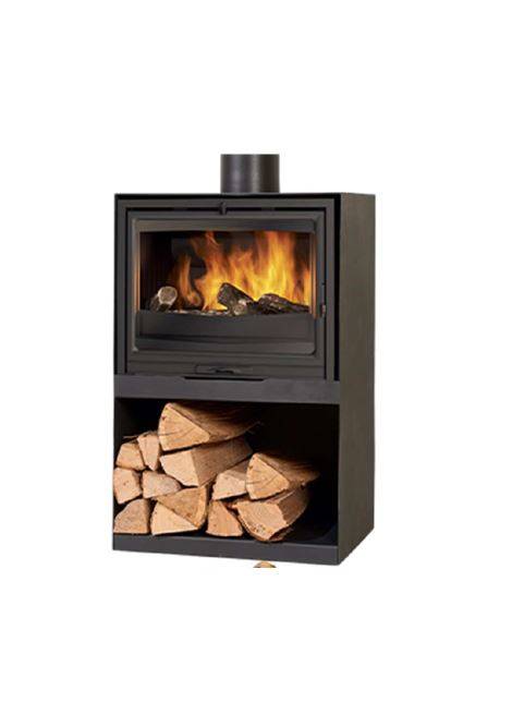 Poêle bois bûche GODIN Clairvoy 7Kw - Noir mat - 411104