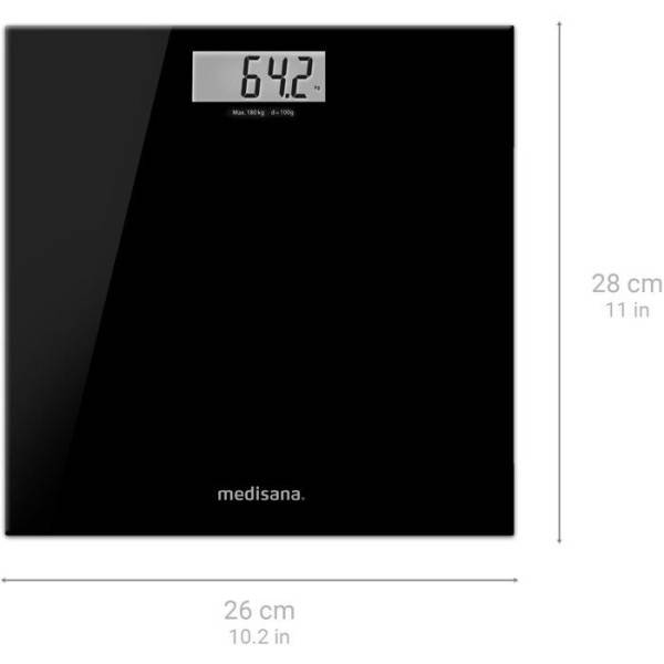 Balance - Pese Personne  - MEDISANA - PS 402 - 180 kg max - Verre Noir - Image 2
