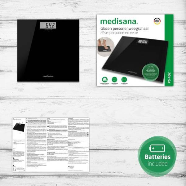 Balance - Pese Personne  - MEDISANA - PS 402 - 180 kg max - Verre Noir - Image 6