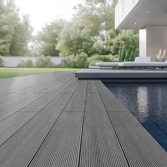 Kit complet de terrasse WPC HOME DELUXE SAMANA - Gris clair 2m² - Image 4