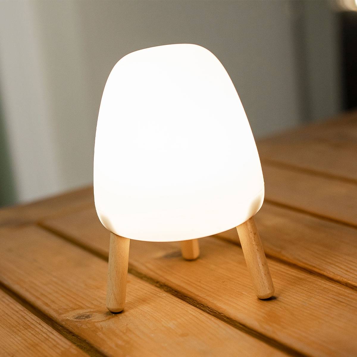 Lampe de table 20 cm avec batterie rechargeable. Lumière LED chaud. Fabriquée en Espagne. ROCKET - Imagen 2