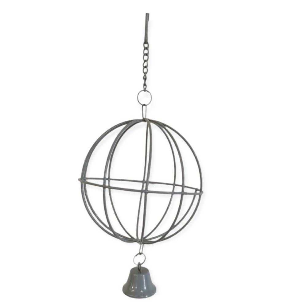 Boule à foin grise, ø 10cm à suspendre pour rongeur. - Imagen 2