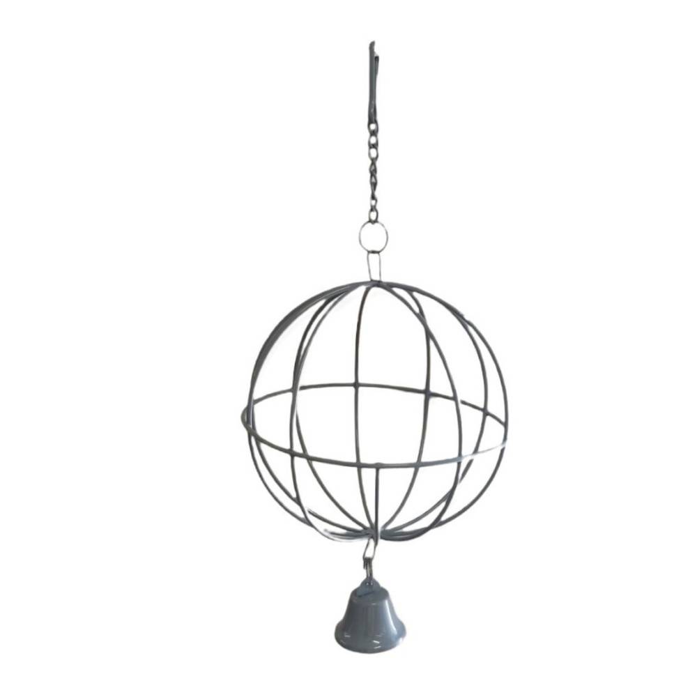Boule à foin grise, ø 10cm à suspendre pour rongeur. - Image 3