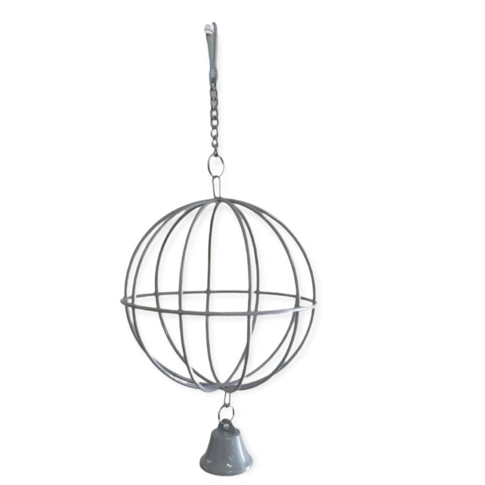 Boule à foin grise, ø 10cm à suspendre pour rongeur. - Image 1