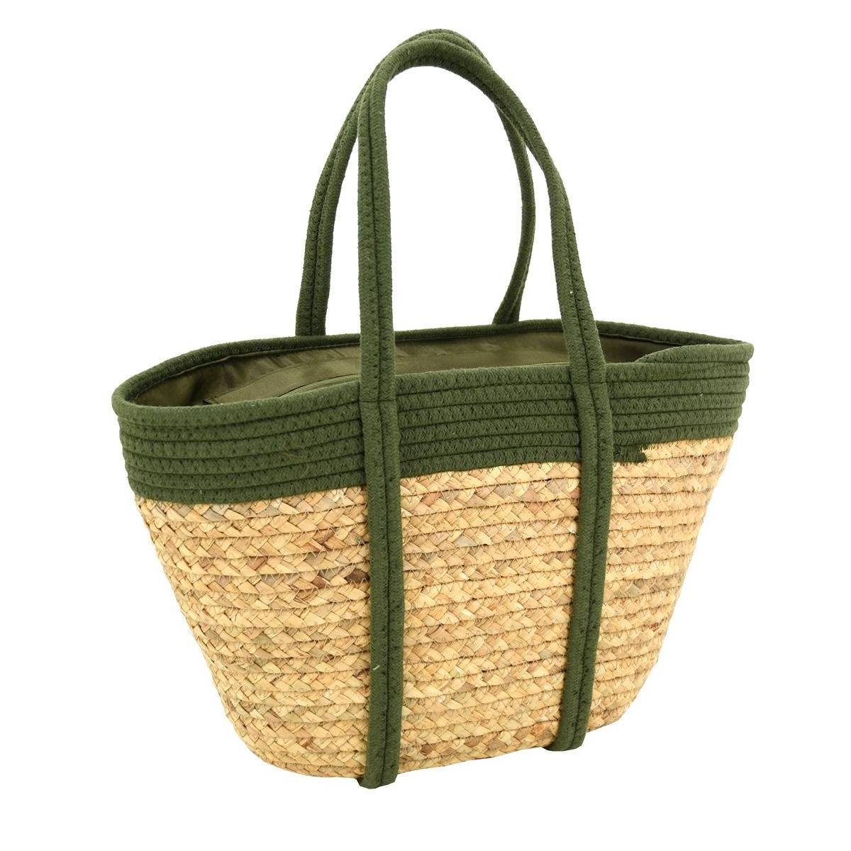 Aubry Gaspard - Sac en palmier naturel et teinté - Imagen 1