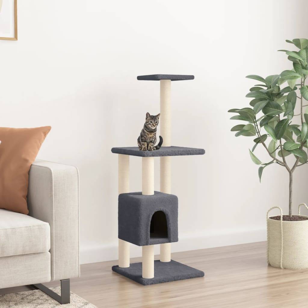 Vidaxl - Arbre à chat avec griffoirs en sisal gris foncé 104 cm vidaXL 171471 - Imagen 1
