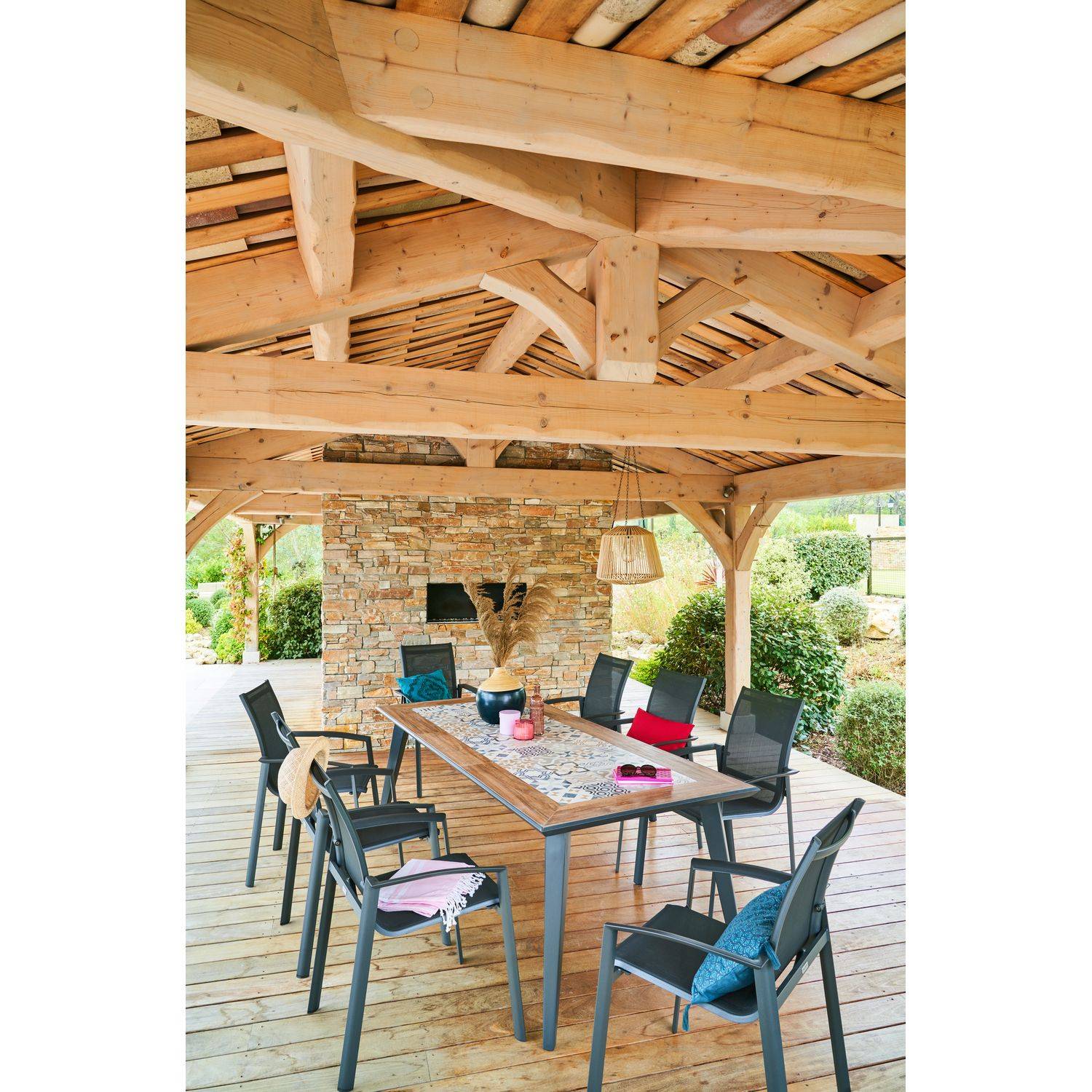 Hesperide - Table de jardin fixe Lambada en acier - 8 Places - Hespéride - Imagen 2