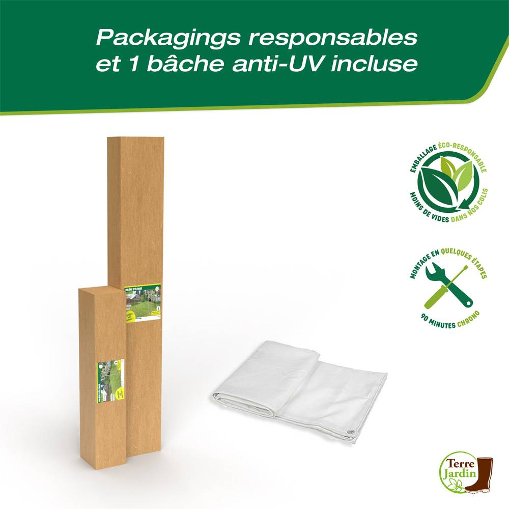 Enclos poulailler extérieur 18 m² – Volière en acier galvanisé 6x3 m avec porte sécurisée et toit grillagé - Terre Jardin - Image 6