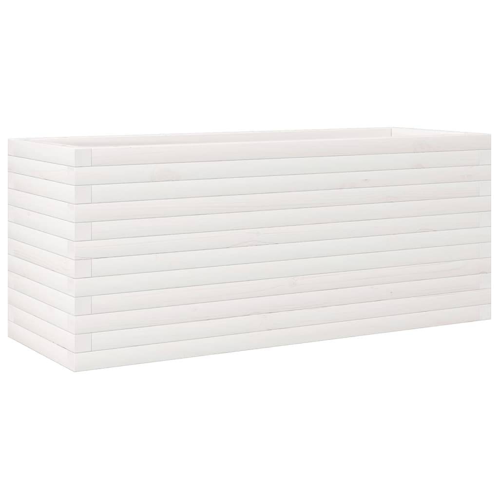 Maison Chic - Jardinière, Bac à fleurs, Pot de fleurs blanc 110x40x45,5 cm bois de pin massif - Imagen 6