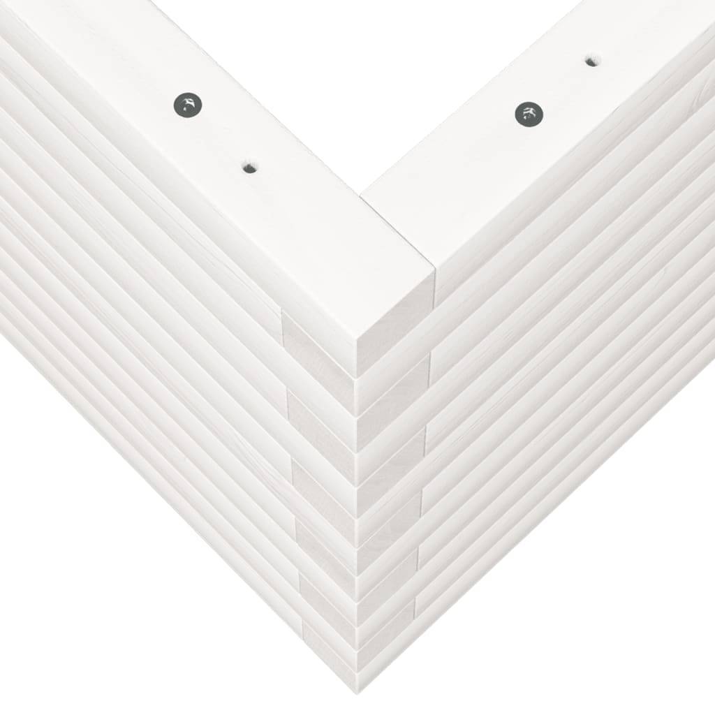 Maison Chic - Jardinière, Bac à fleurs, Pot de fleurs blanc 110x40x45,5 cm bois de pin massif - Imagen 7