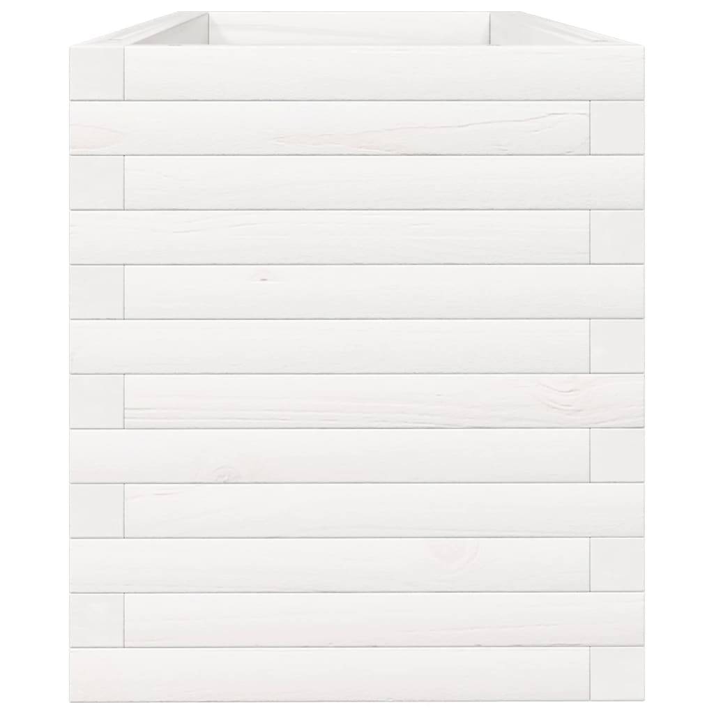 Maison Chic - Jardinière, Bac à fleurs, Pot de fleurs blanc 110x40x45,5 cm bois de pin massif - Imagen 5