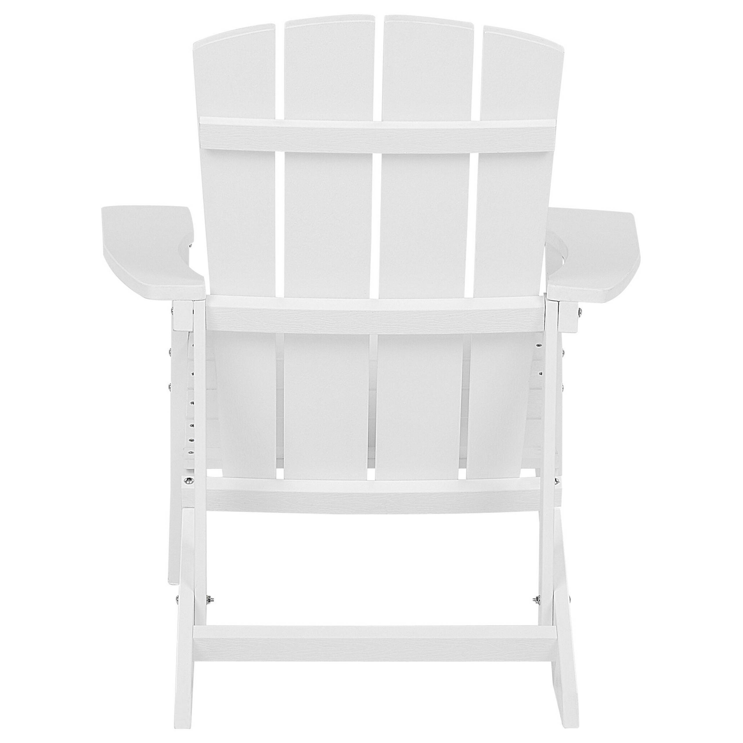 Beliani - Chaise de jardin Bois synthétique Blanc ADIRONDACK - Beliani - Imagen 7