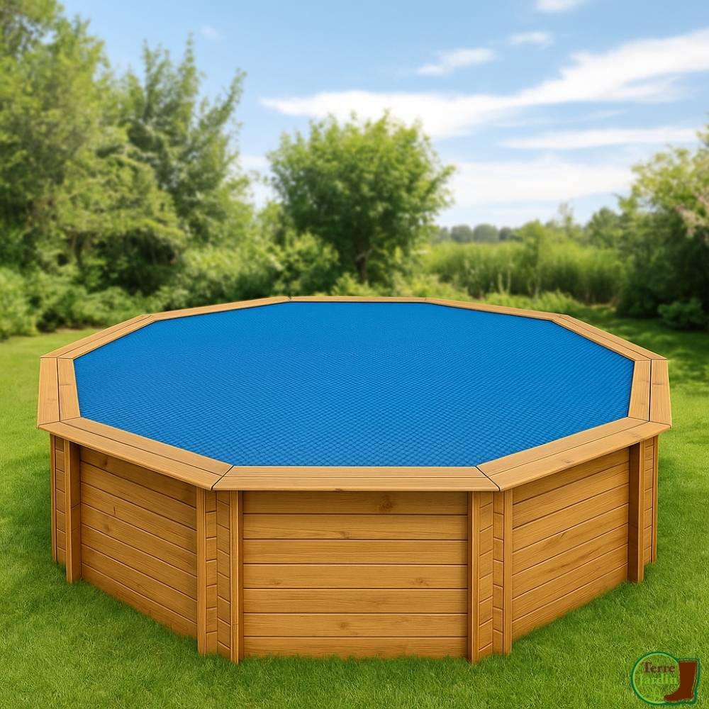 Terre Jardin - Bâche à bulles piscine ronde 180 microns 3.60 m Bleu - Imagen 6