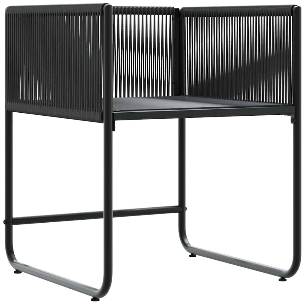 Lot de 4 Chaises de jardin - Fauteuils De Jardin Noir et anthracite - Image 5