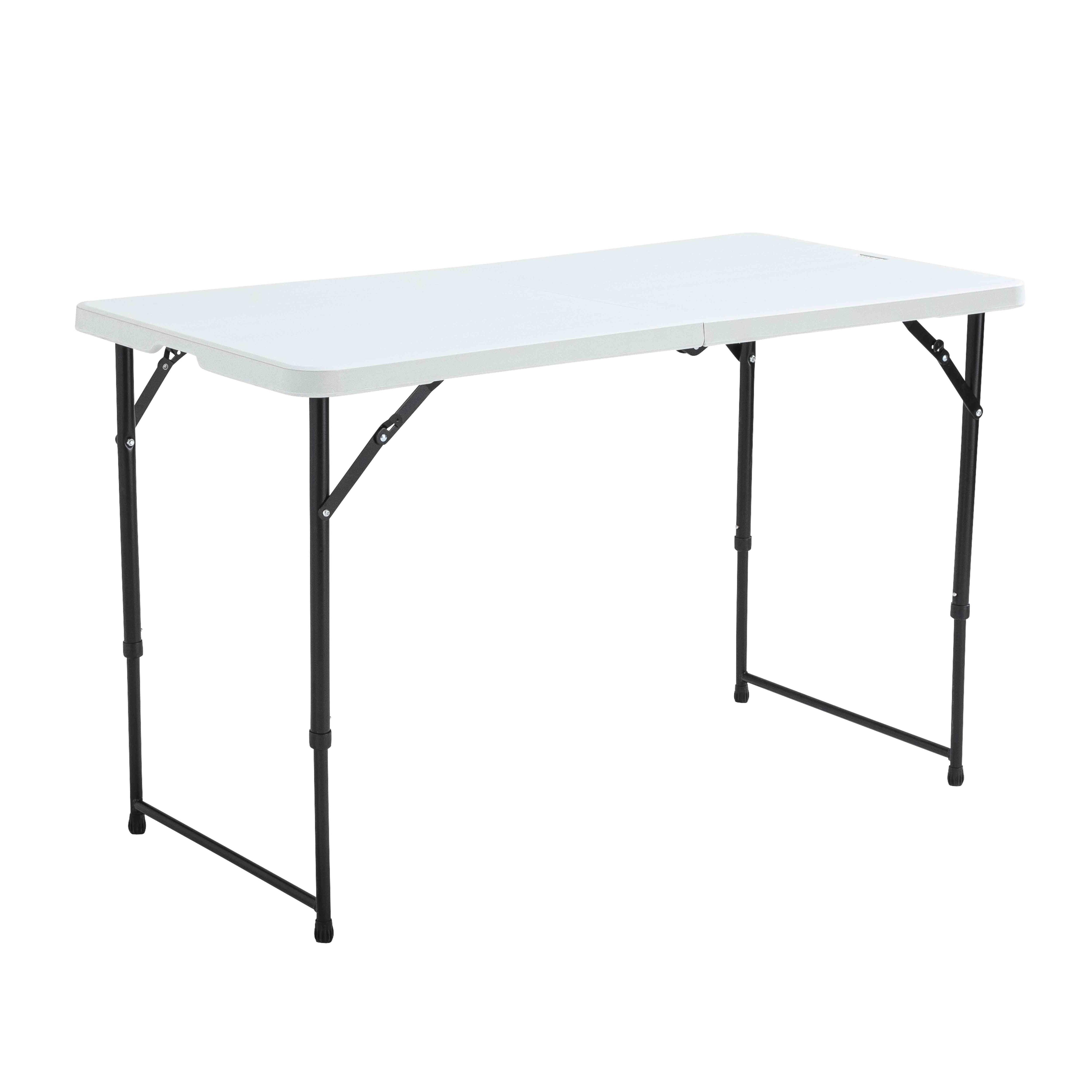 Oviala - Table Pliante Blanche 122 x 61 x 74 cm REKKEM - Oviala - Imagen 1