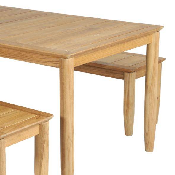 Beau Rivage - Ensemble table et bancs SAFARI 6 places 180 cm en bois teck FSC Beau Rivage - Imagen 4