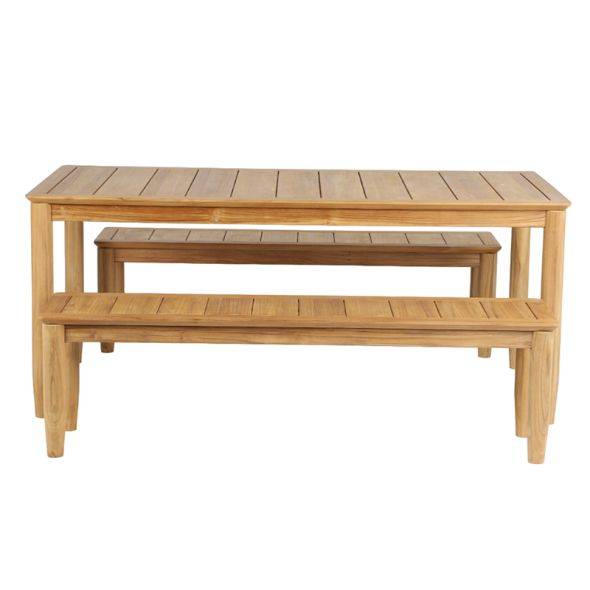 Beau Rivage - Ensemble table et bancs SAFARI 6 places 180 cm en bois teck FSC Beau Rivage - Imagen 6