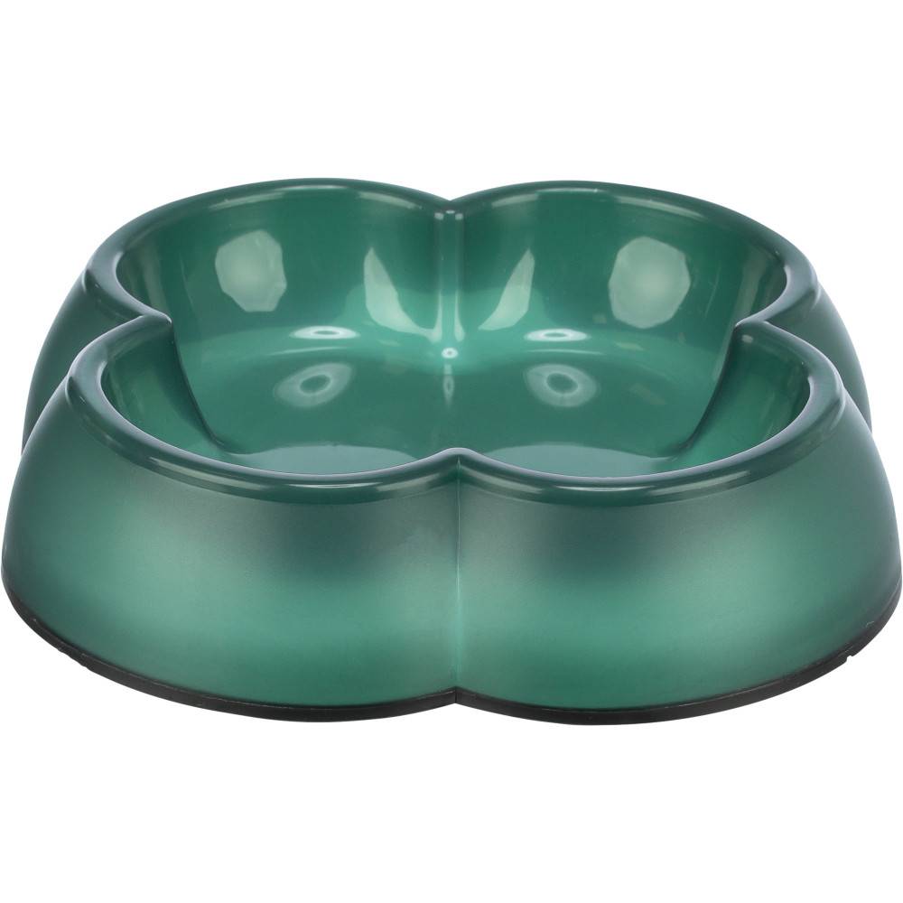 Trixie - Gamelle plastique forme  trèfle 0.25 litre ø 12 cm  coloris divers pour chat et chien - Imagen 1