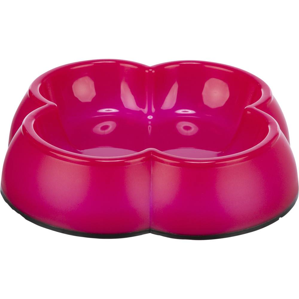 Trixie - Gamelle plastique forme  trèfle 0.25 litre ø 12 cm  coloris divers pour chat et chien - Imagen 2