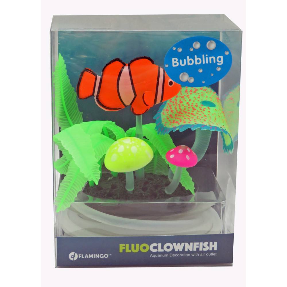 Poisson clown avec sortie d'air couleur aléatoire Décoration Aquarium Fluo - Imagen 7
