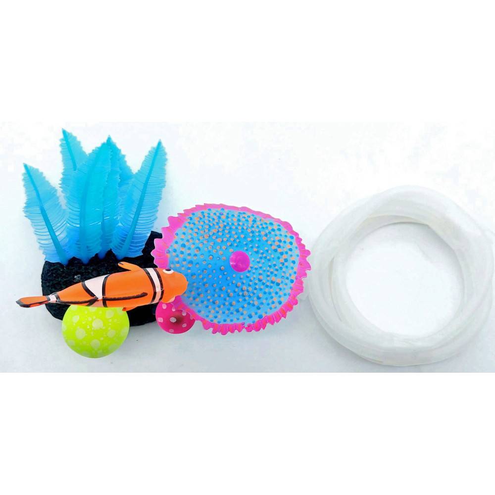 Poisson clown avec sortie d'air couleur aléatoire Décoration Aquarium Fluo - Imagen 5