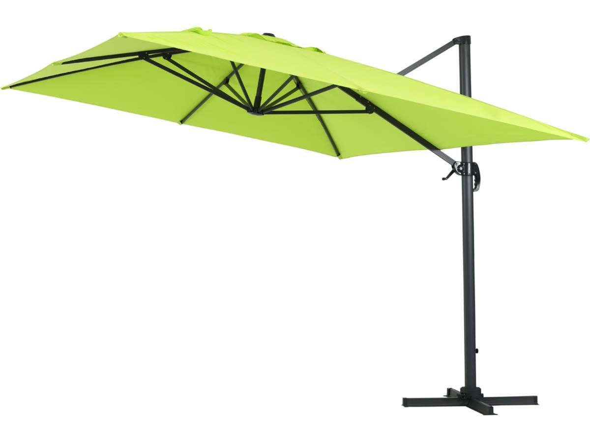 Parasol Jardin Déporté Alu "sun 4" - Rectangle - 3 X 4 M + Housse De Protection - Vert -habitat Et Jardin - Imagen 2