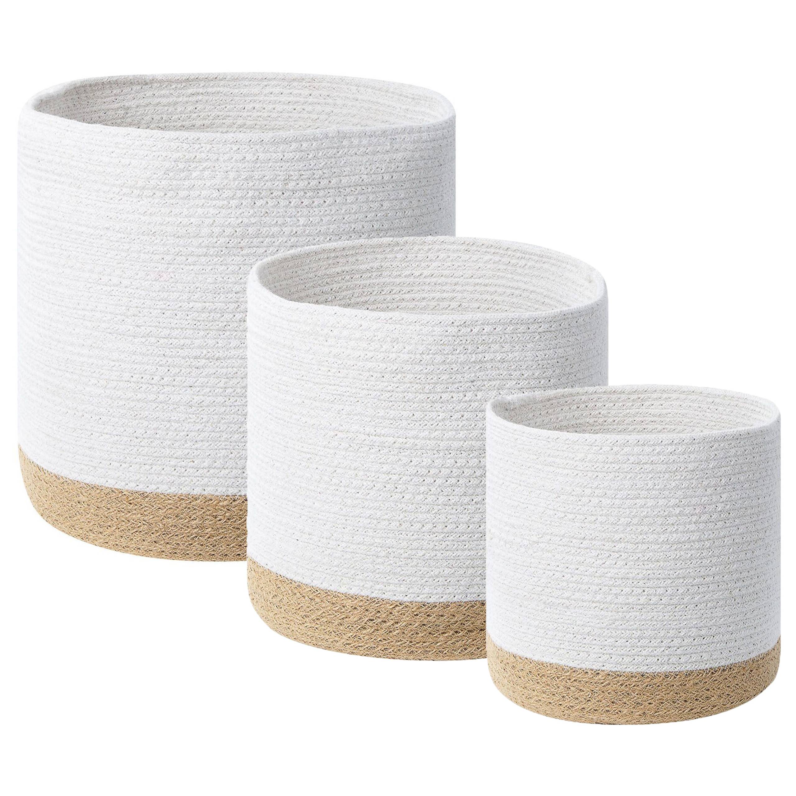 Beliani - Corbeille Coton Blanc BASIMA - Beliani - Imagen 2