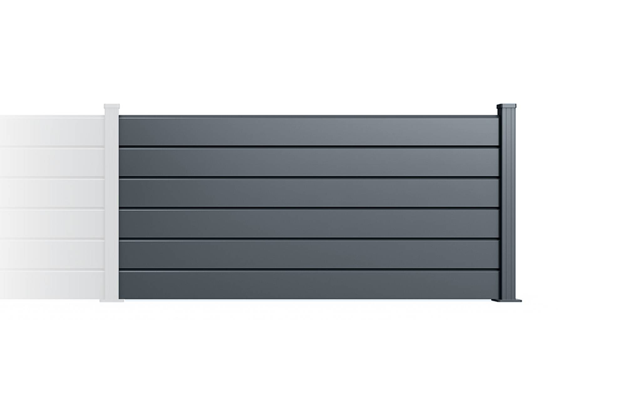 Casanoov Clôture Aluminium Persienne 8m VANO H.90  cm gris - Image 4